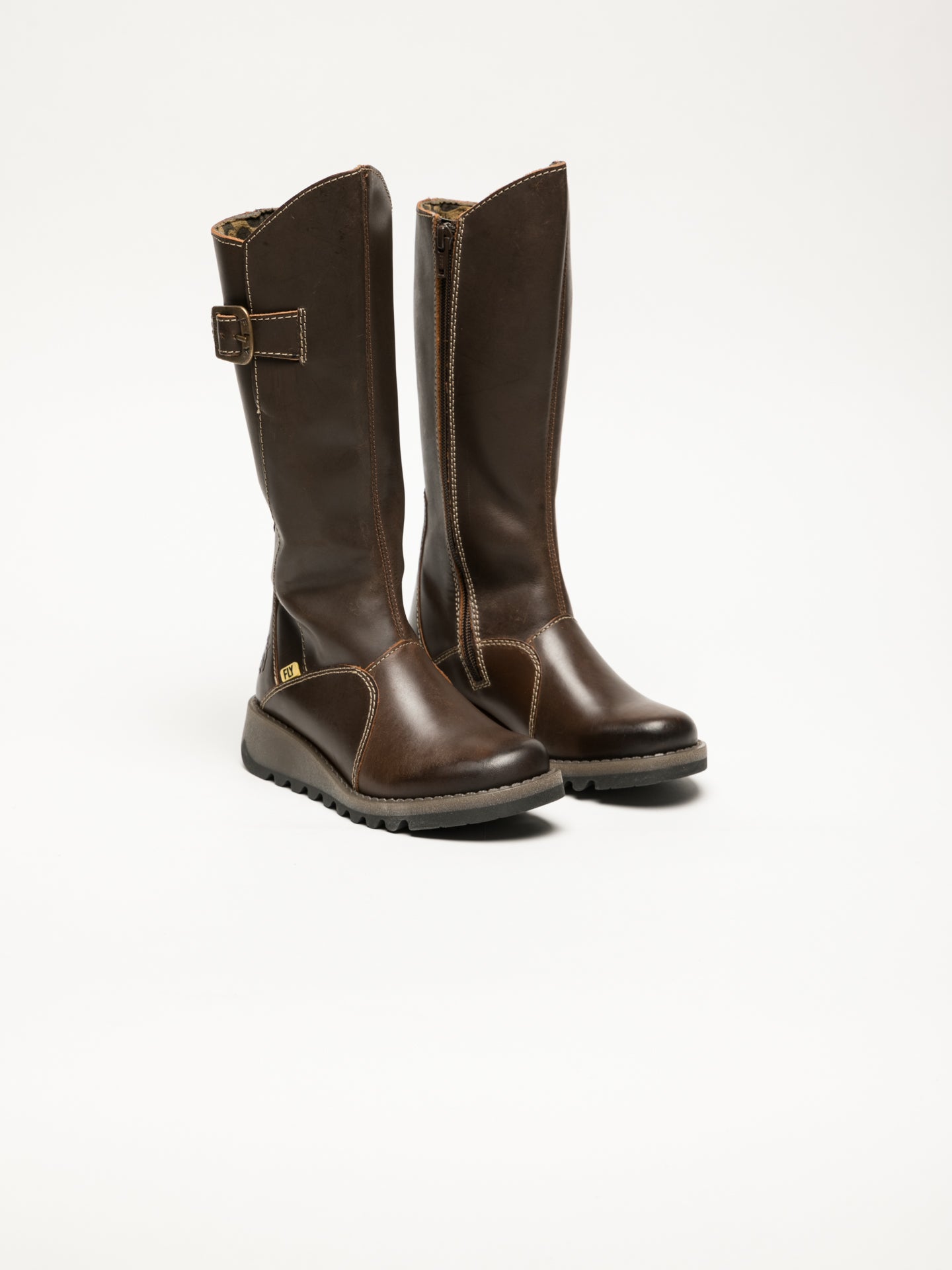 Fly London Brown Buckle Boots
